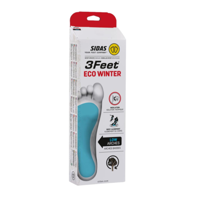SIDAS 3Feet Eco Winter Low – Semelle anatomique pour voûte plantaire basse