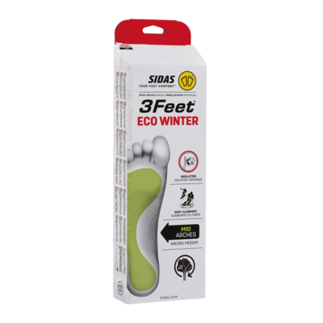SIDAS 3Feet Eco Winter Mid – Semelle anatomique pour voûte plantaire moyenne
