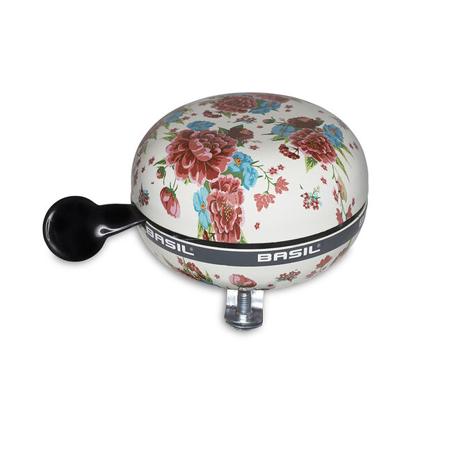 Basil Bloom – Clochette de vélo 80 mm au design floral coloré