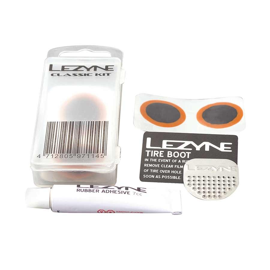 Kit Riparazione Lezyne Classic Kit - Patch + Colla per Gomme Bici Kit Riparazione Lezyne Classic Kit - Patch + Colla per Gomme Bici