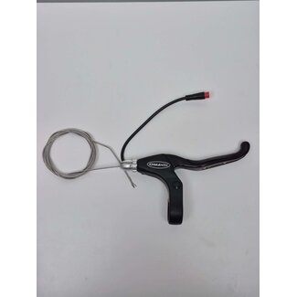 TEKTRO Brake lever right EL-350, Black with red male connector and brake cable