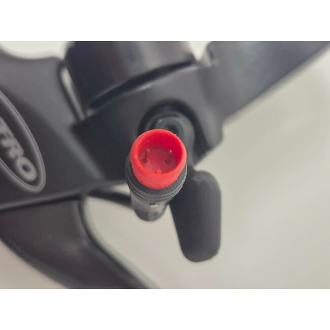 TEKTRO Brake lever left EL-555, Black with red male connector and brake cable
