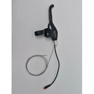 TEKTRO Brake lever left EL-555, Black with red male connector and brake cable