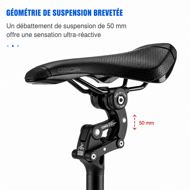 KONG MING CAR Tige de selle à suspension