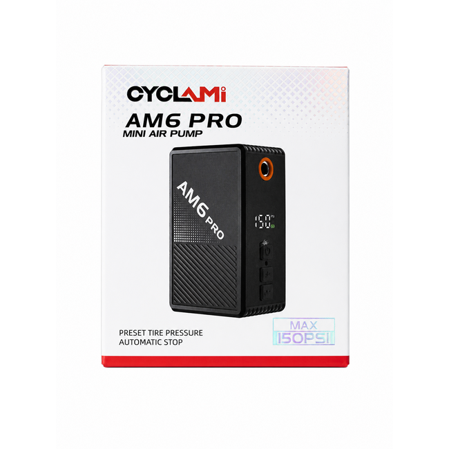 CYCLAMI AM6 Pro – Mini pompe à vélo électrique 150 PSI