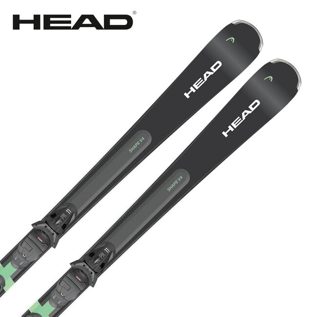 Head Shape V4 Skis with Bindings PR 11 GW 85mm matte Black