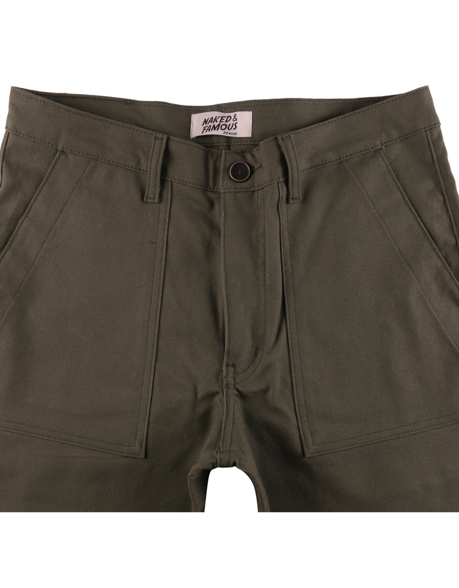 Naked & Famous - Work Pant - Green Canvas