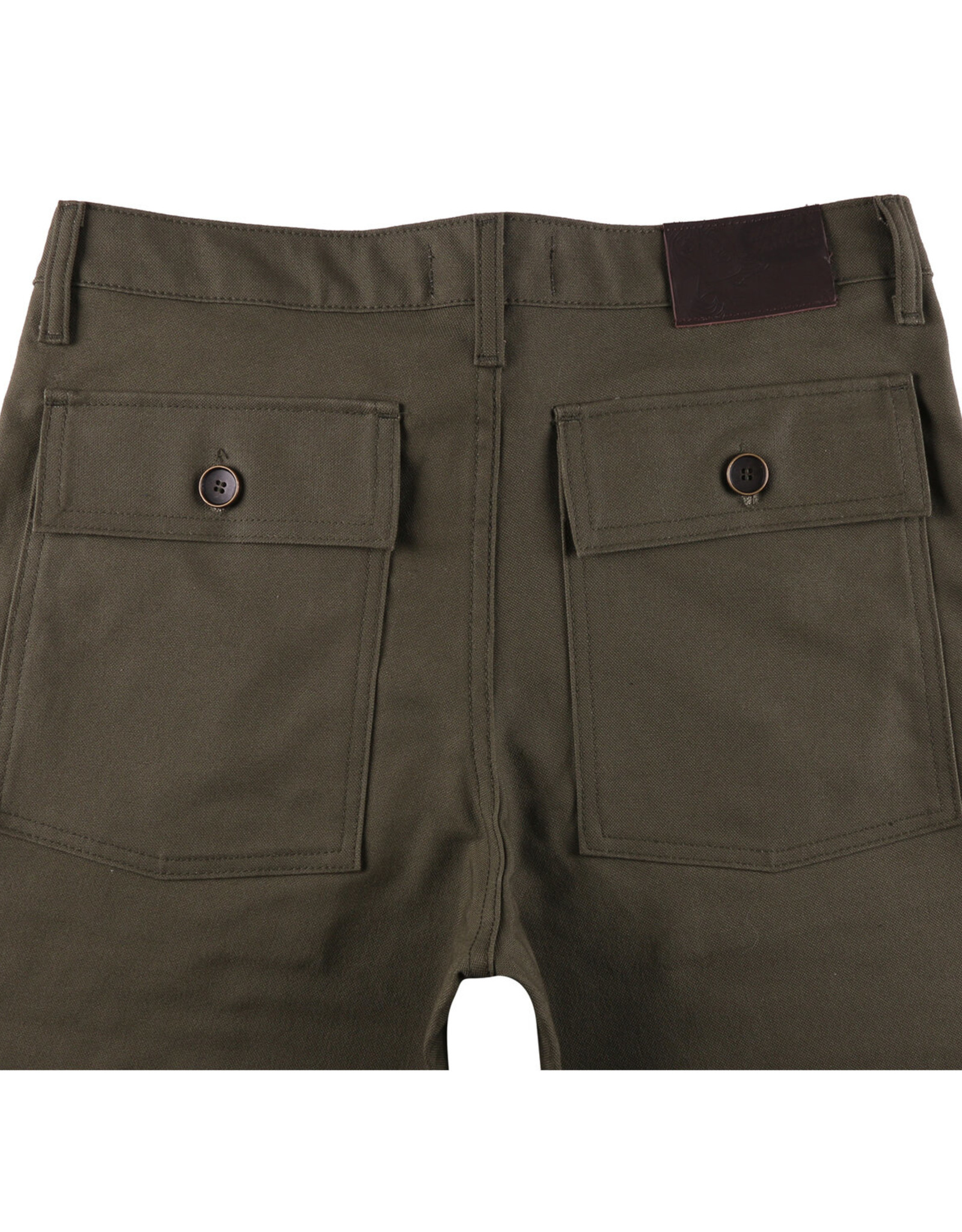 Naked & Famous - Work Pant - Green Canvas