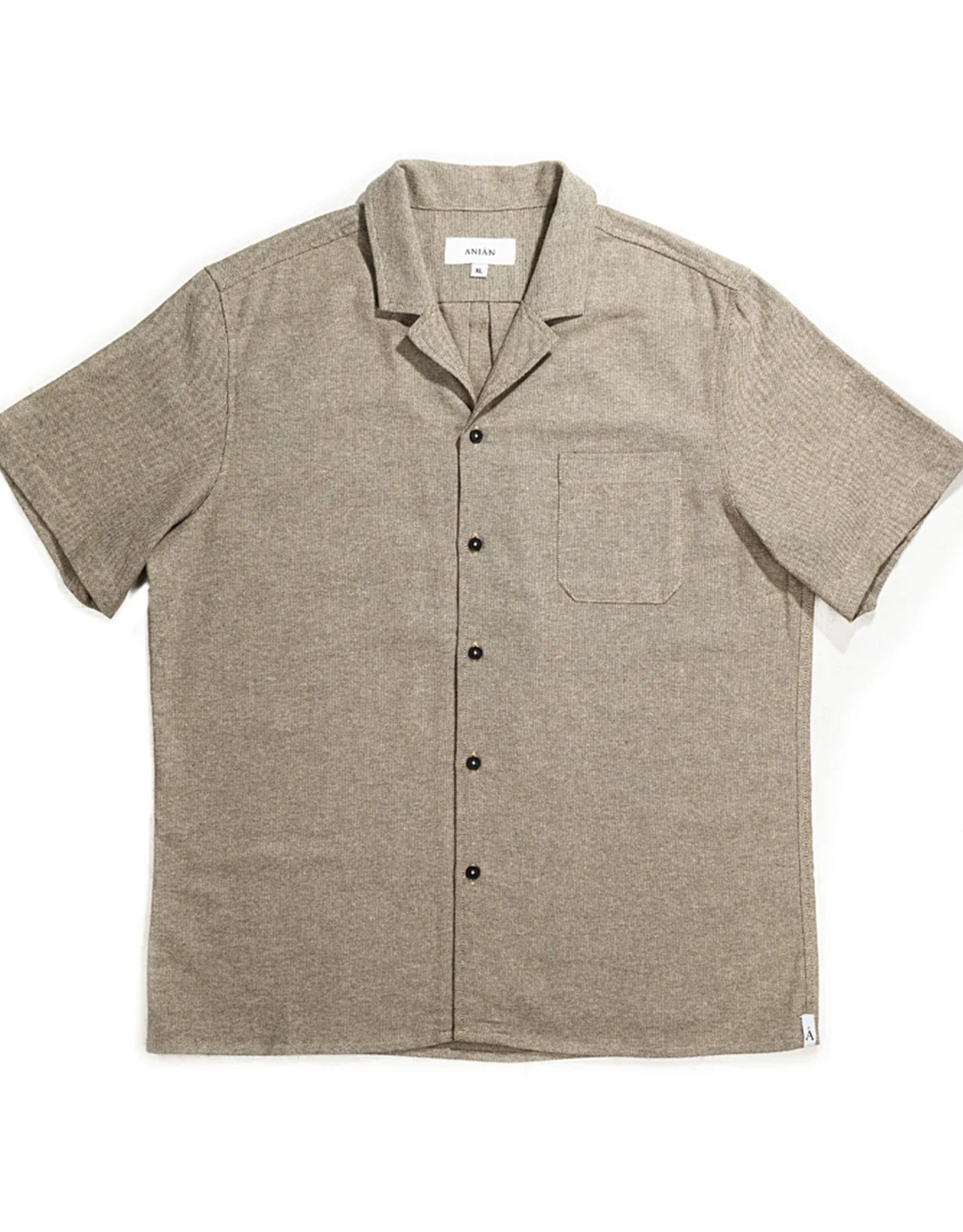 Anian - The Oxford Camp Collar Shirt -  Mire