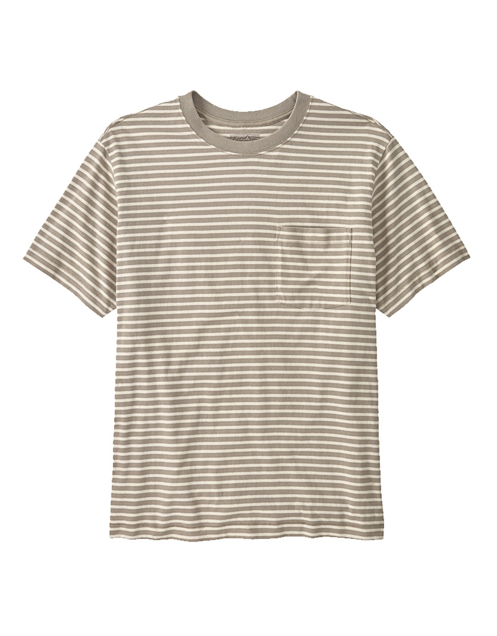 Patagonia - M's MW Daily Pocket Tee - Weekend Stripe : Seabird Grey