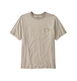 Patagonia - M's MW Daily Pocket Tee - Weekend Stripe : Seabird Grey