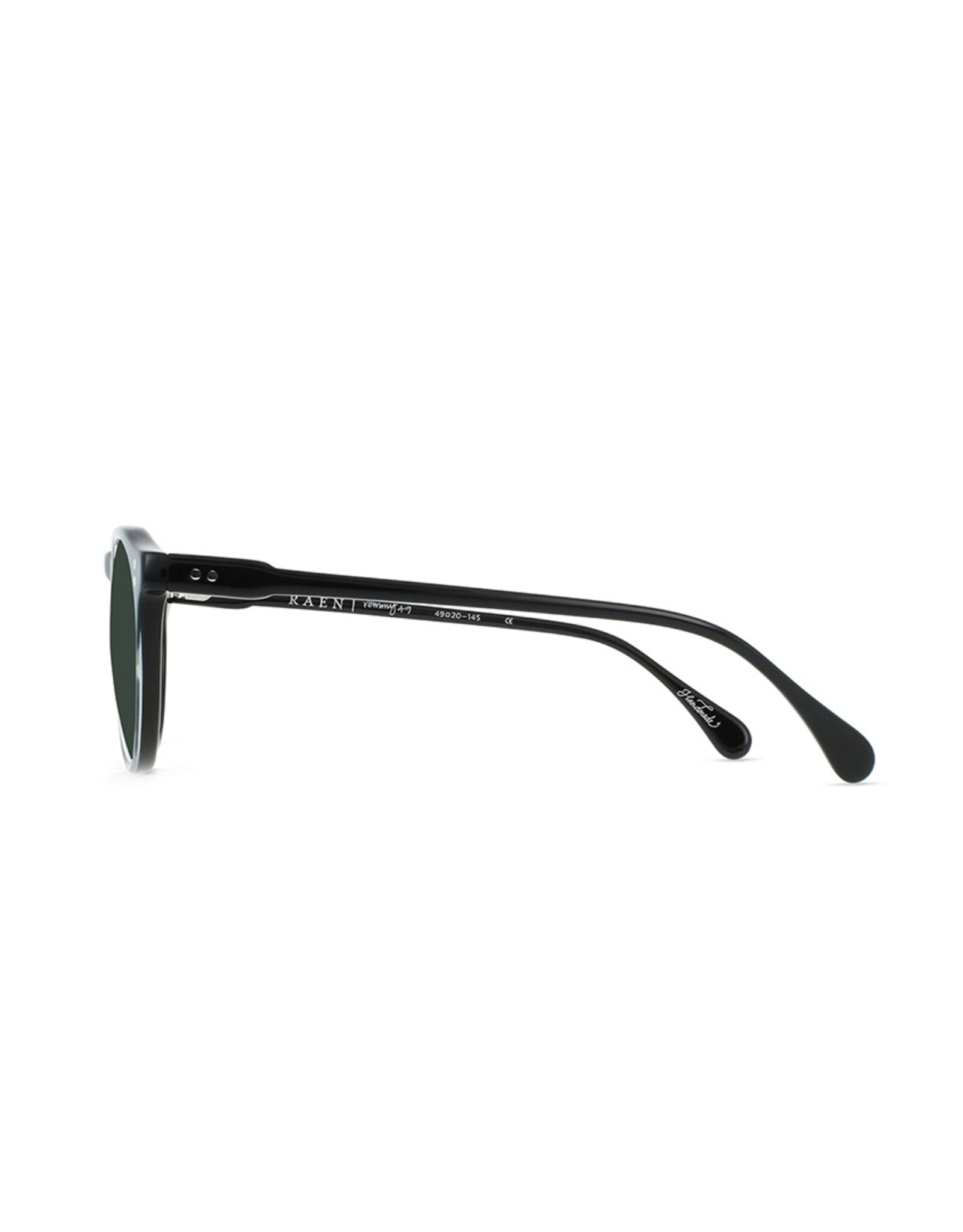 Raen - Remmy 49 - Crystal Black - Green Polarized