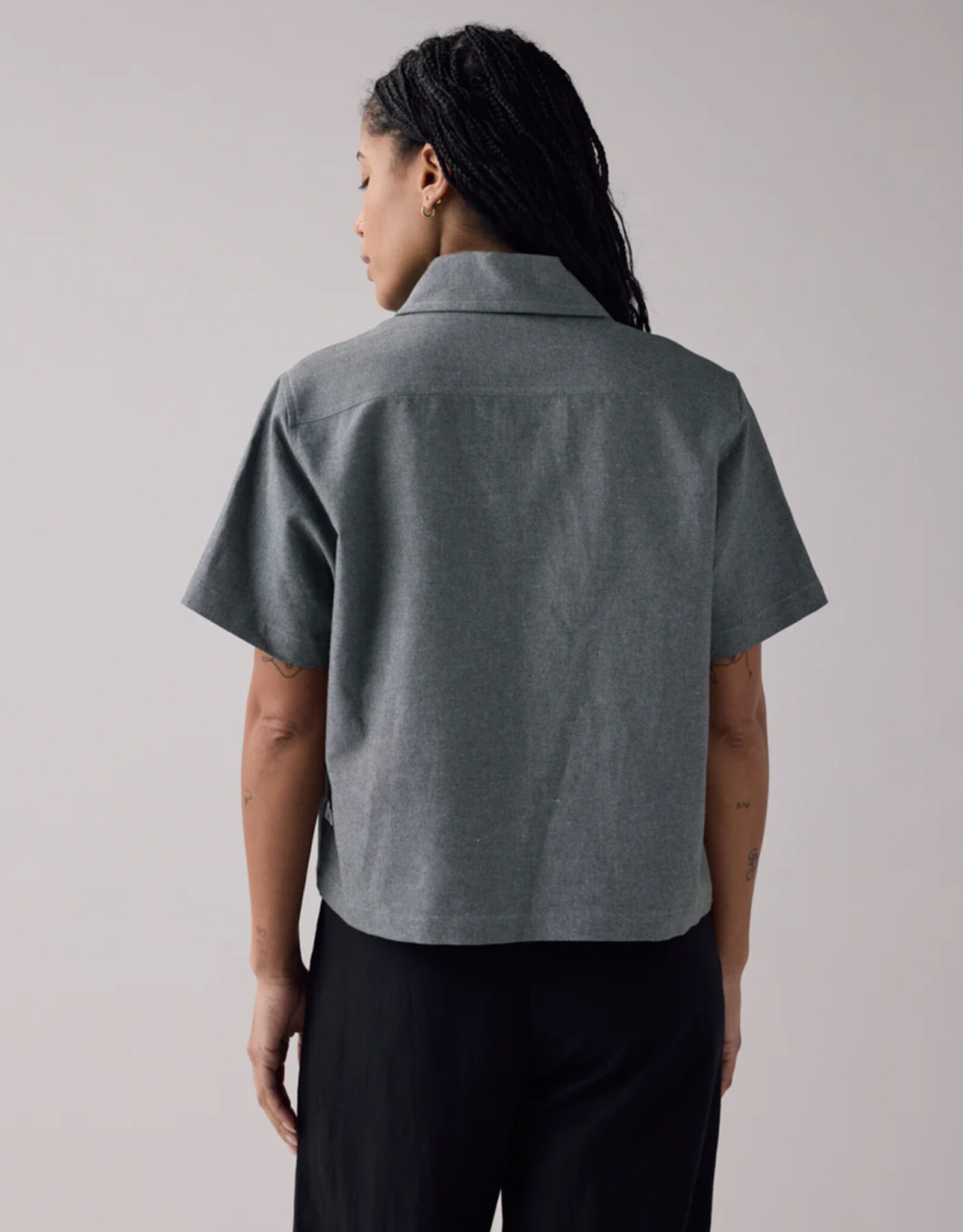Anian - The Haro Crop Shirt - Seafoam