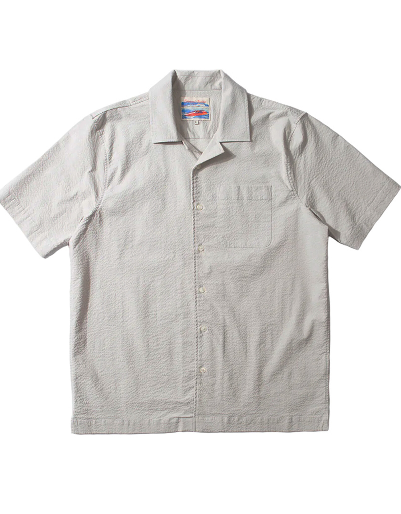 Edmmond Studios - Seer Sucker SS Shirt - Greige
