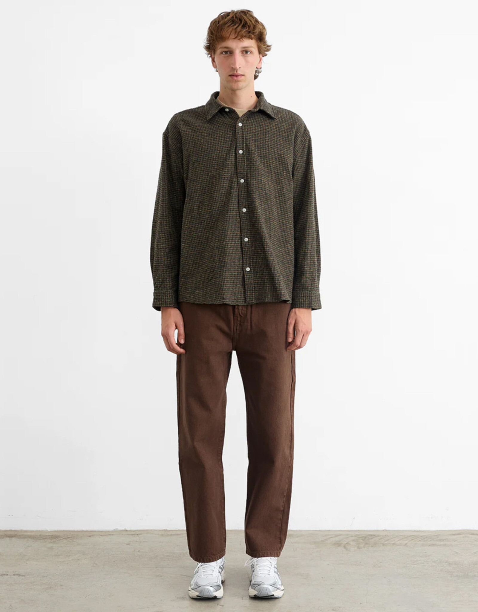 Edmmond Studios - Crosswords Shirt - Plain Chocolat