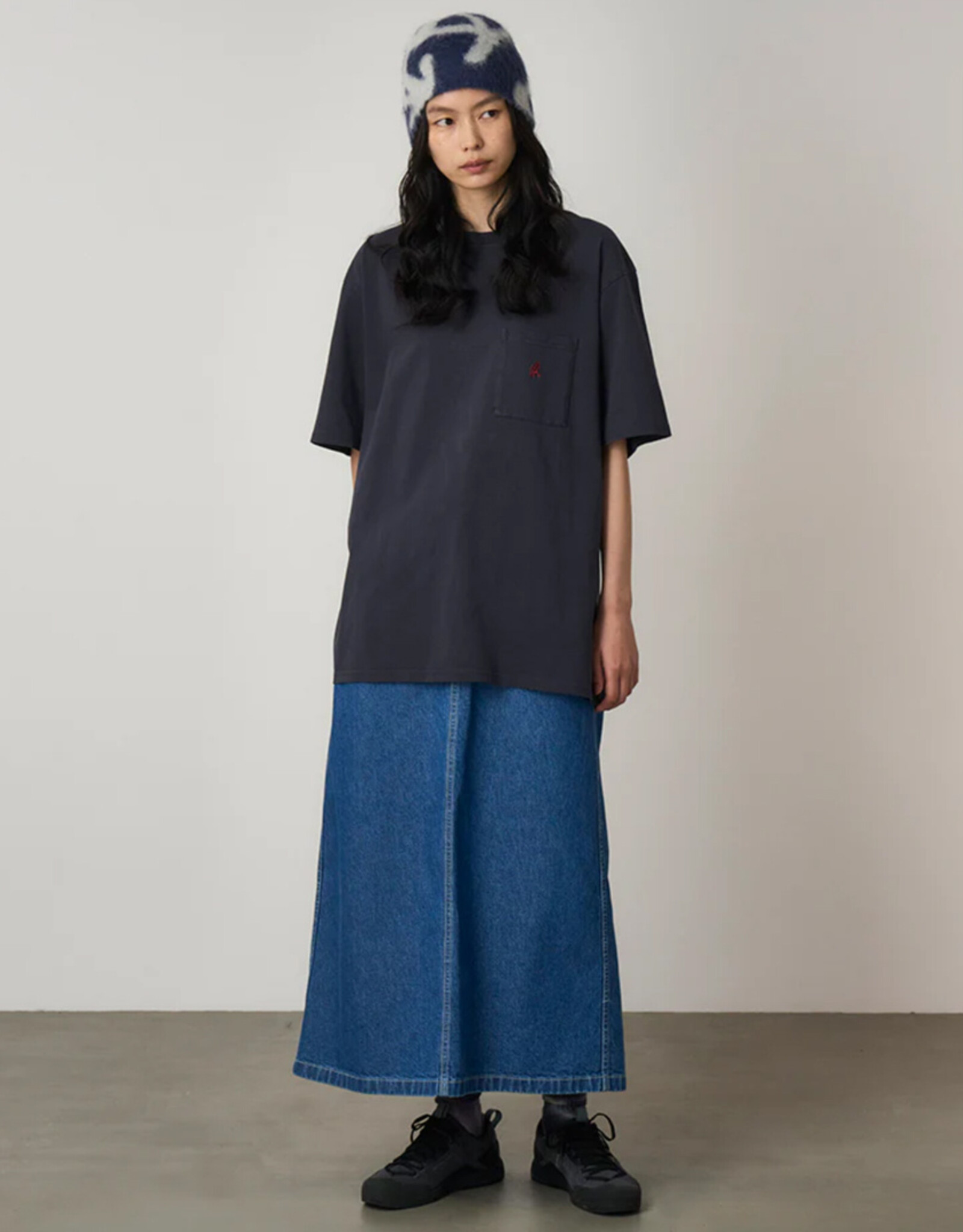 Gramicci - One point Tee Pigm Dye - Navy Pigm