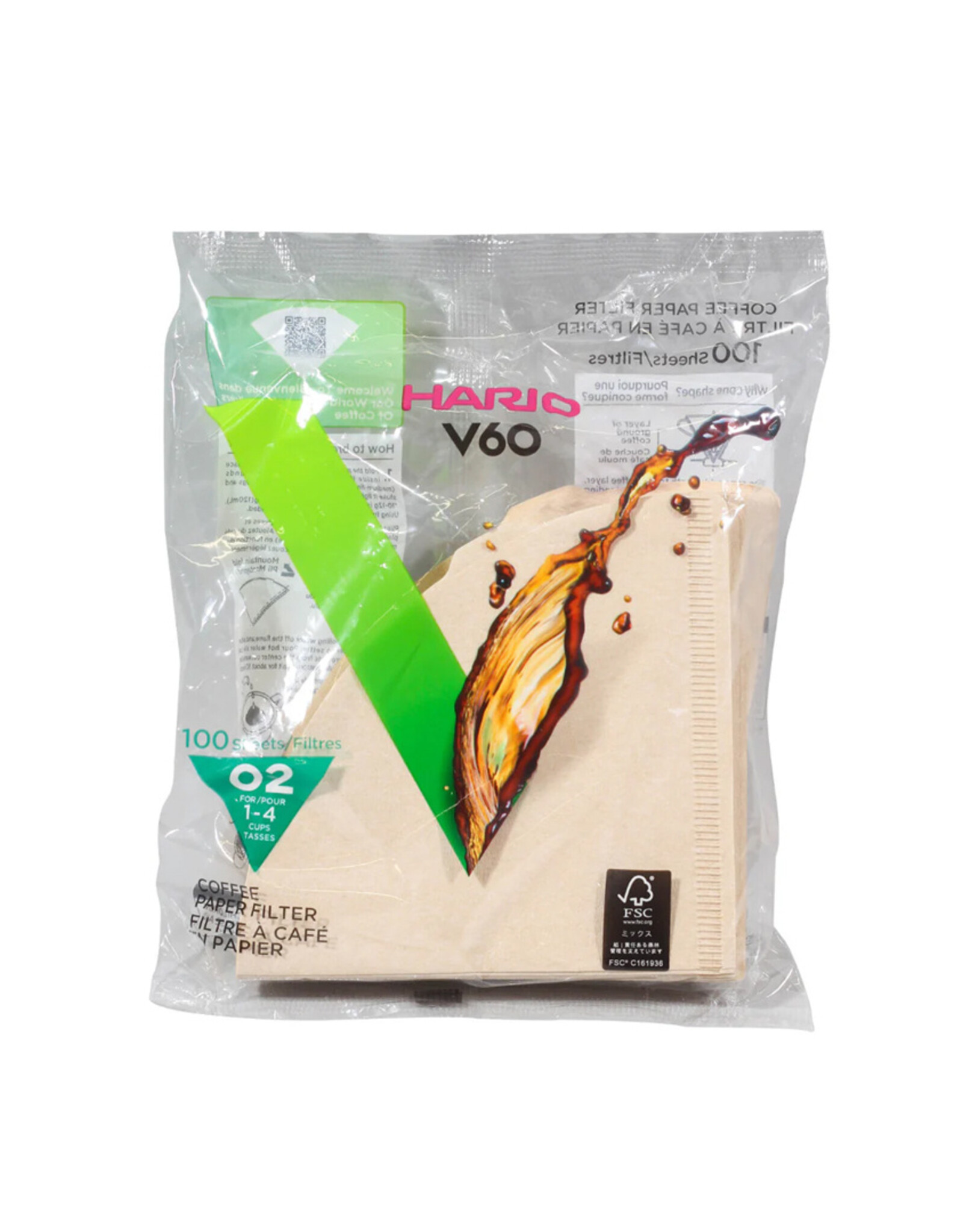 Hario - V60-02 Filtres - Brown