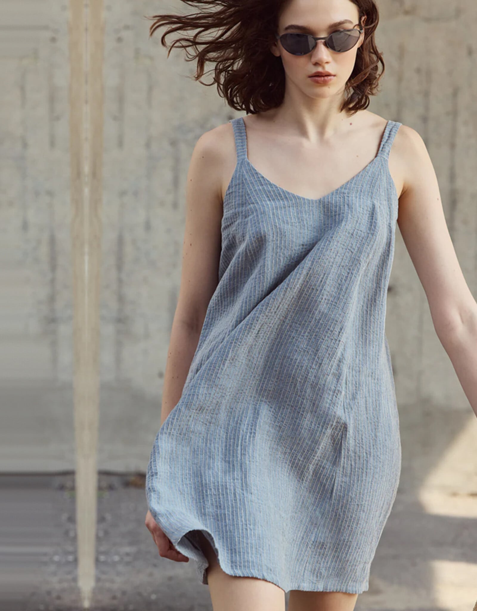 Eve Gravel - Robe Belly - Rayure Bleue