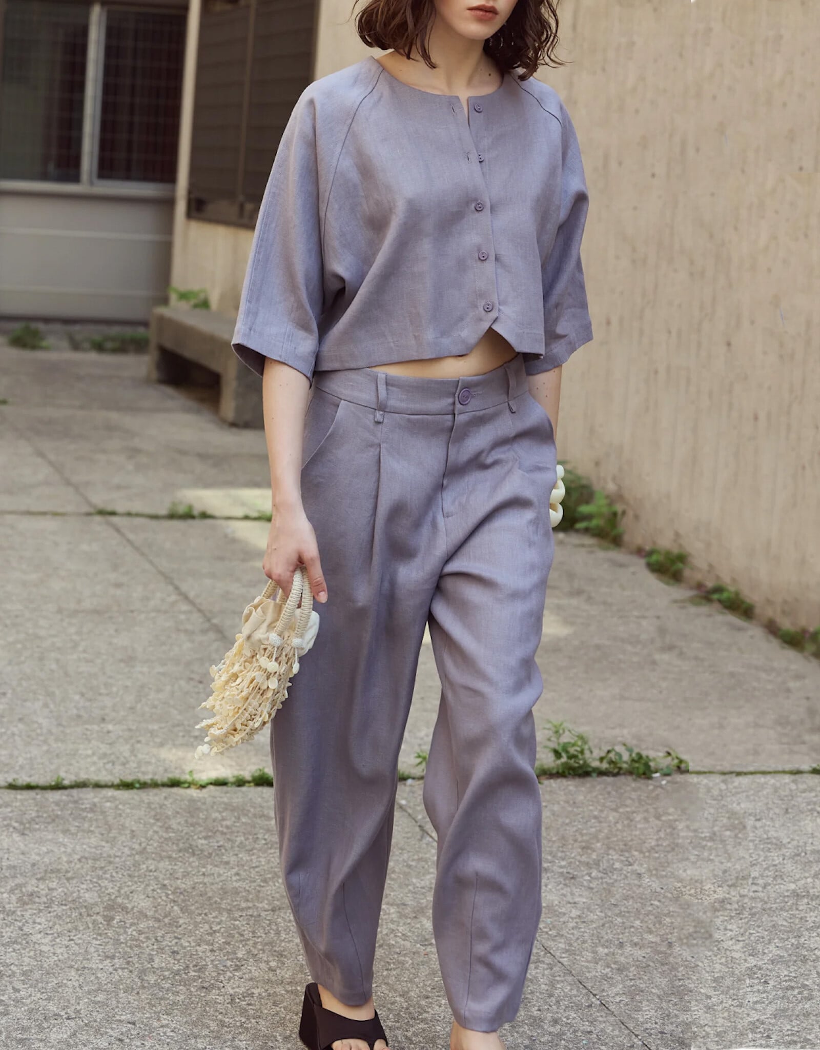 Eve Gravel - Pantalon Kai - Violet Cendré