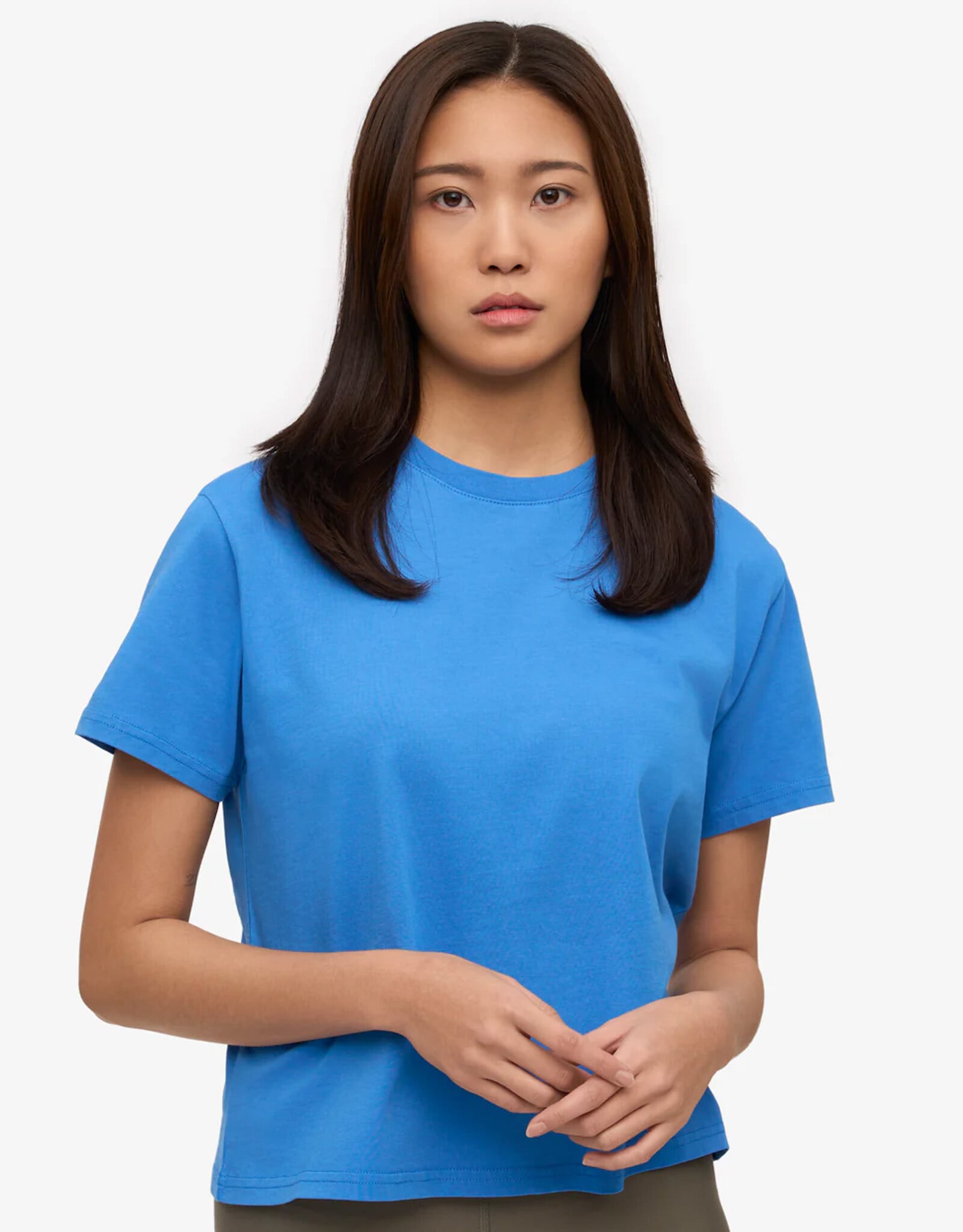 Colorful Standard - Boxy Crop Tee - Pacific Blue