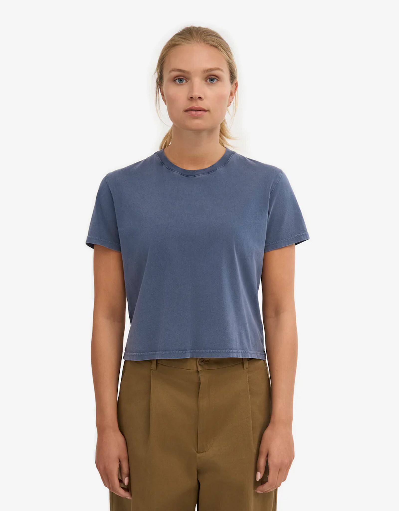 Colorful Standard - Boxy Crop Tee - Neptune Blue