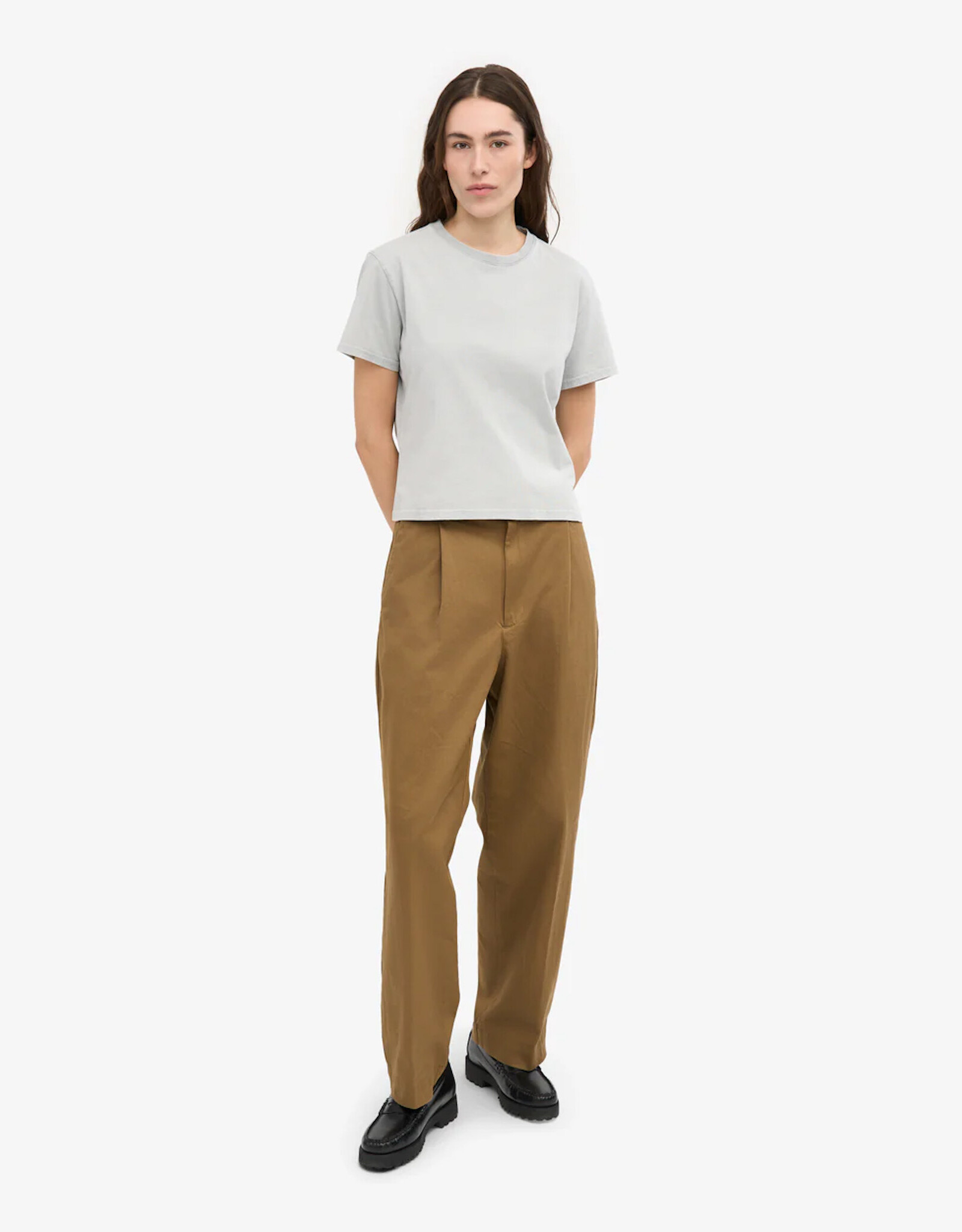Colorful Standard - Boxy Crop Tee - Faded Grey