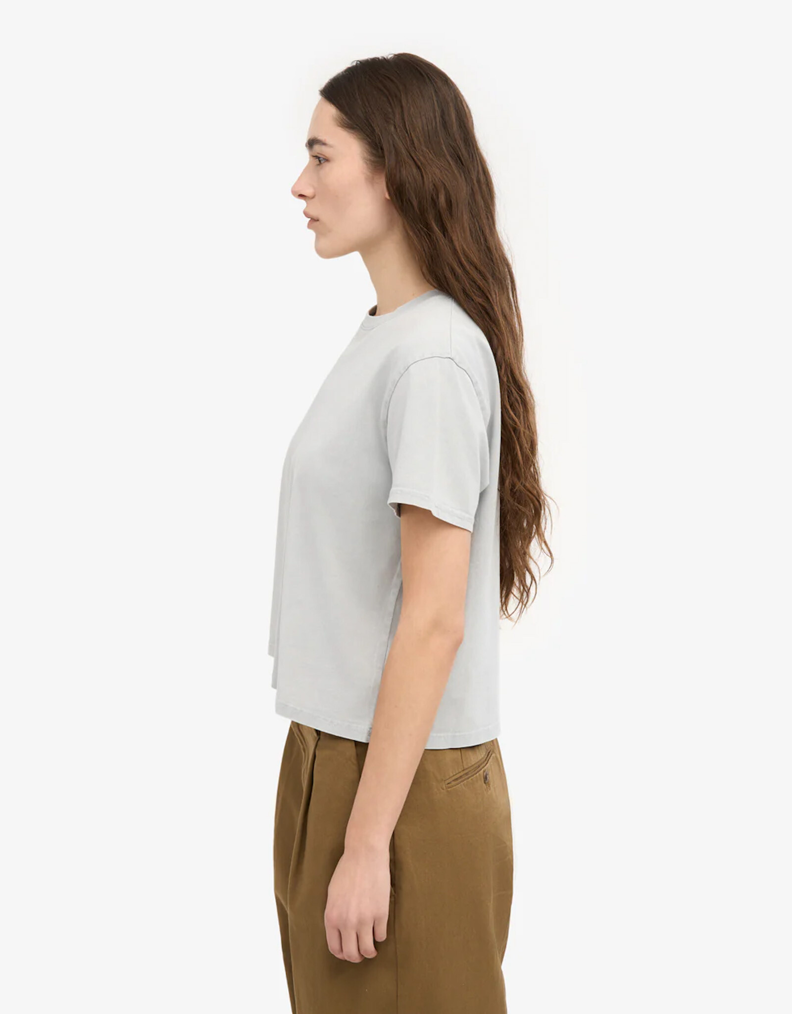 Colorful Standard - Boxy Crop Tee - Faded Grey