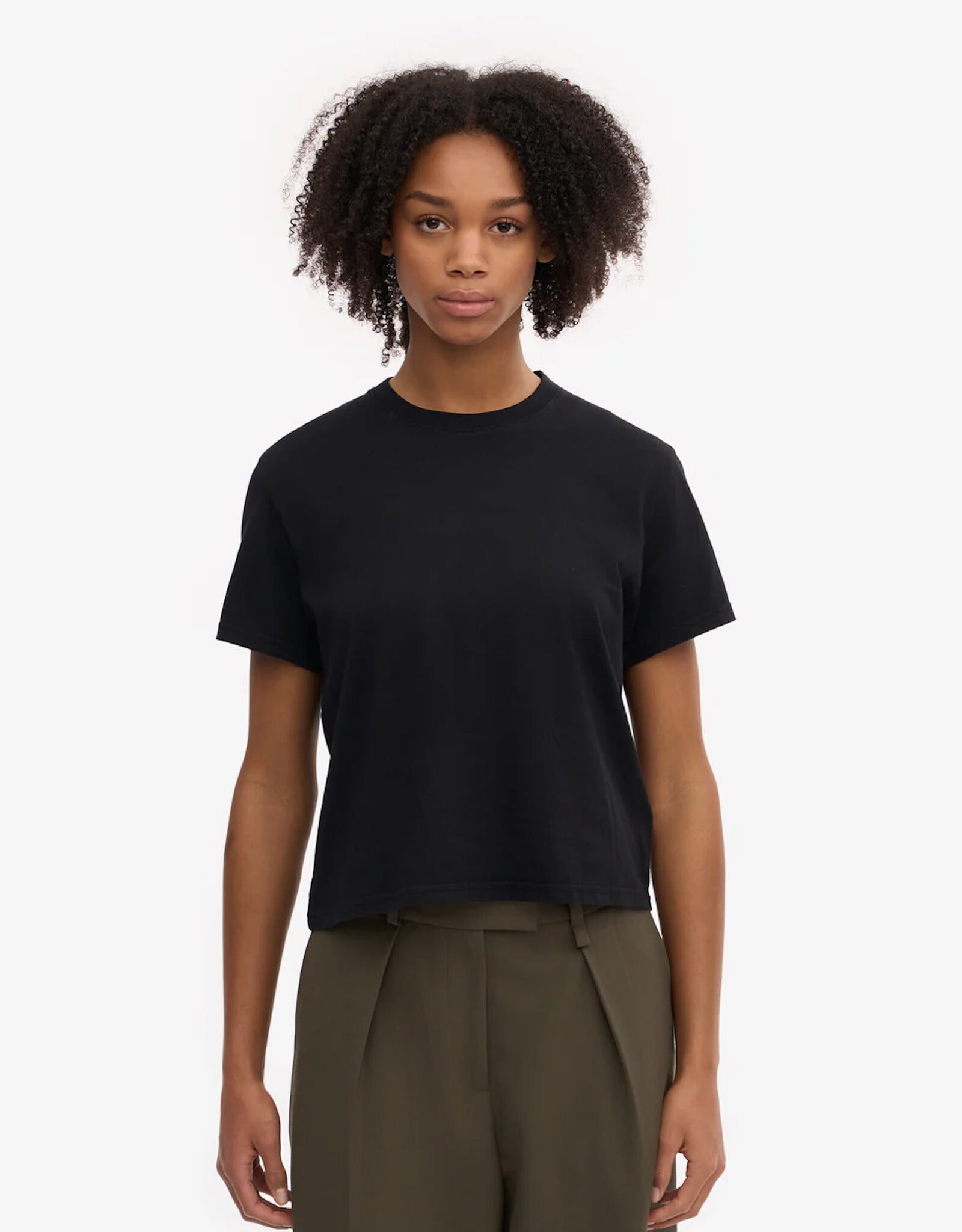 Colorful Standard - Boxy Crop Tee - Deep Black