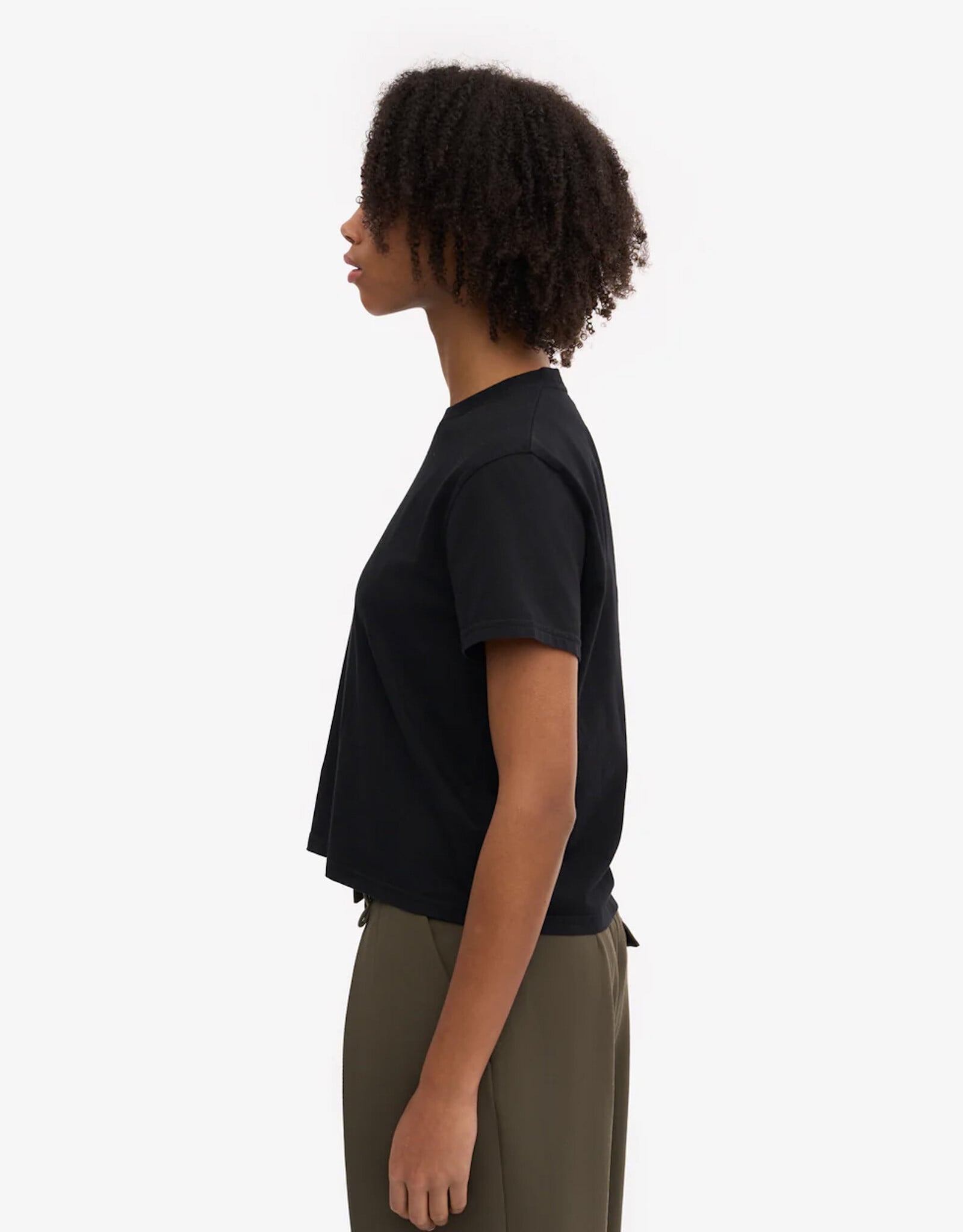 Colorful Standard - Boxy Crop Tee - Deep Black