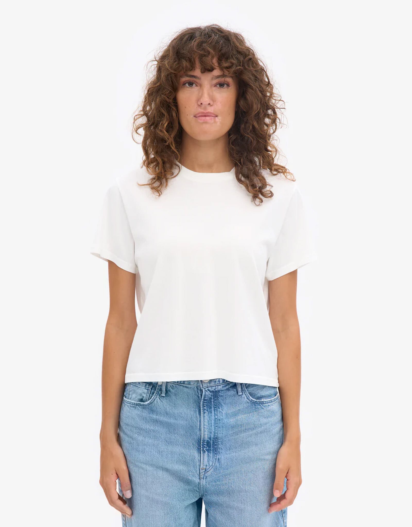 Colorful Standard - Boxy Crop Tee - Optical White