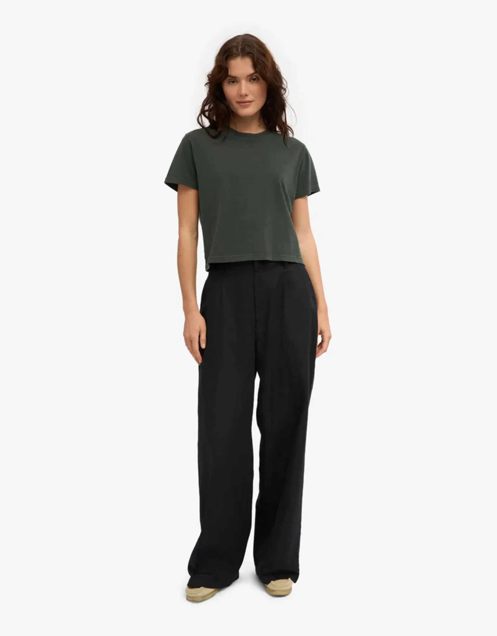Colorful Standard - Boxy Crop Tee - Midnight Forest