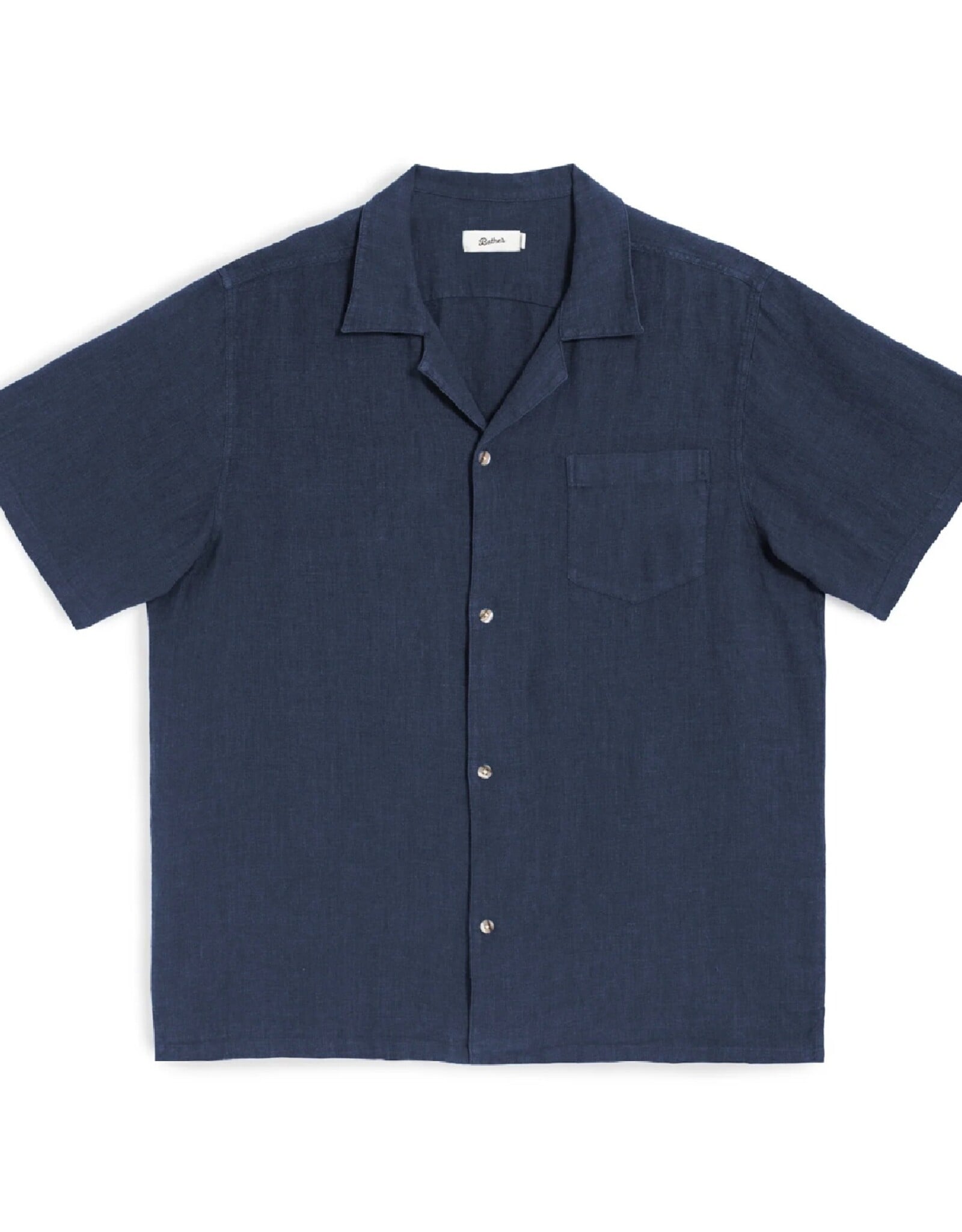 Bather - Linen Camp Shirt - Navy
