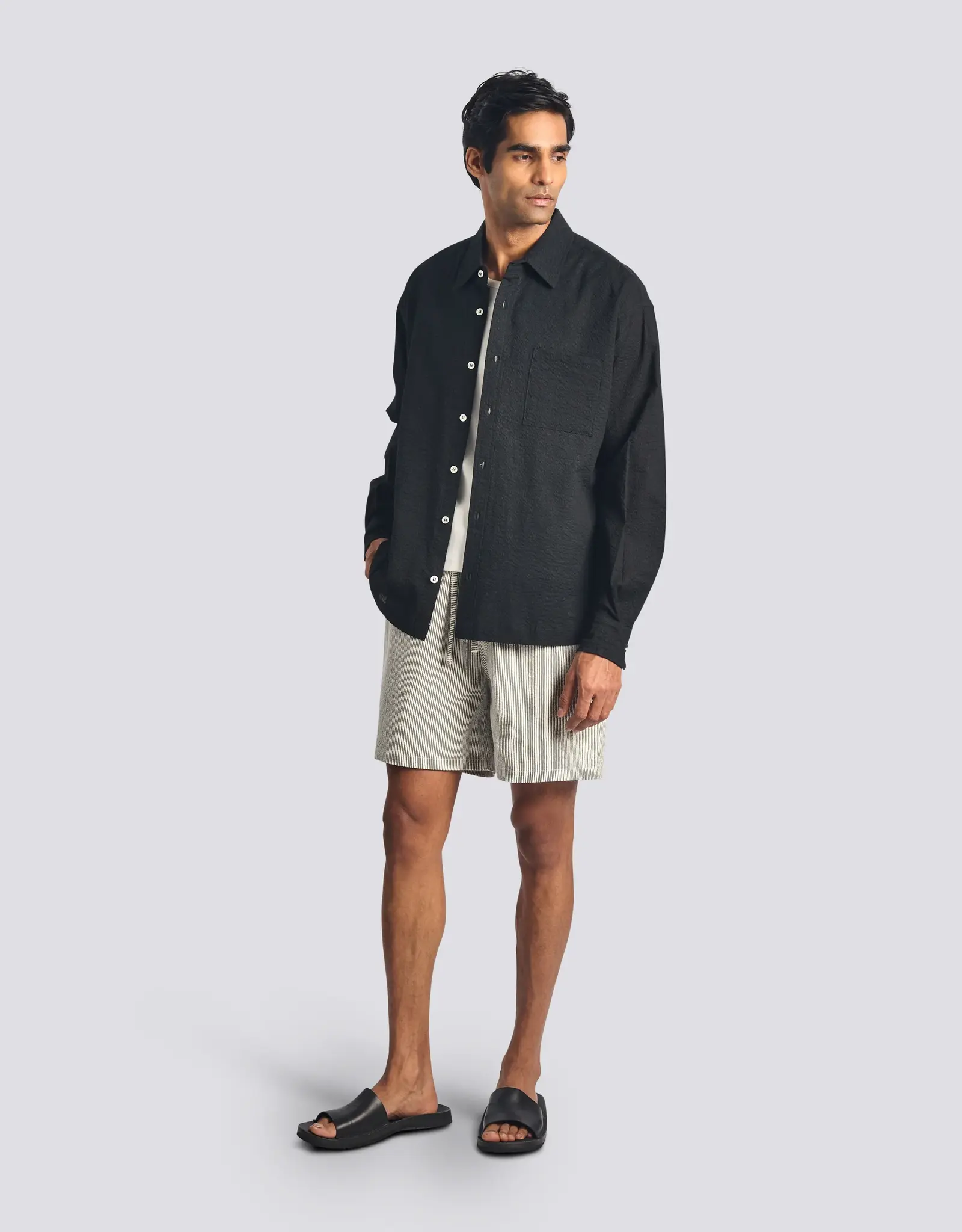 Bather - Ripple Leisure Shirt - Black