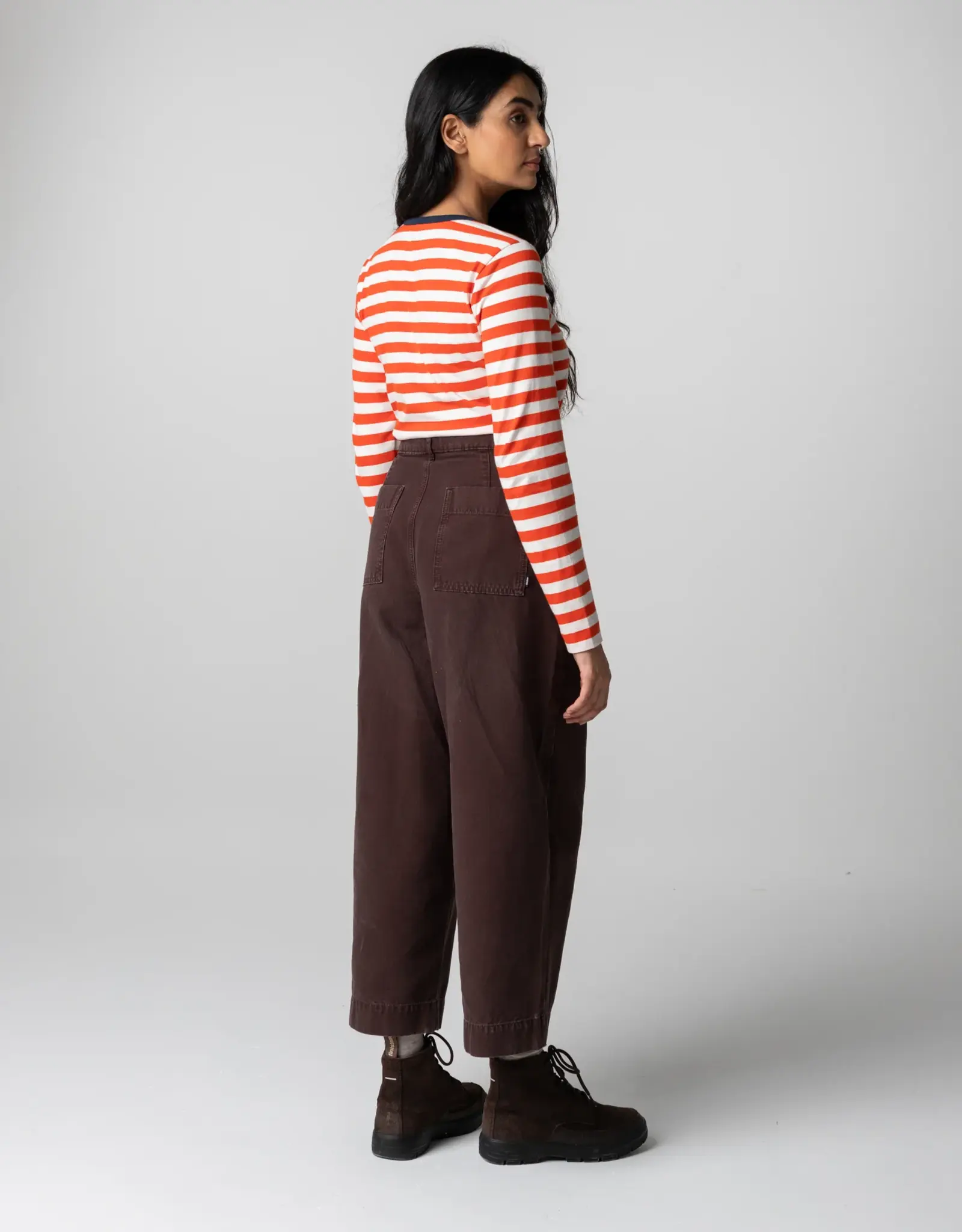 Finisterre - Eldon LS Stripe - Lighthouse Red & Ecru