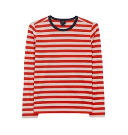 Finisterre - Eldon LS Stripe - Lighthouse Red & Ecru