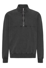 Colorful Standard - Organic Quarter Zip Crew - Faded Black