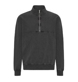 Colorful Standard - Organic Quarter Zip Crew - Faded Black
