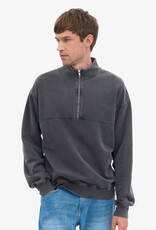 Colorful Standard - Organic Quarter Zip Crew - Faded Black