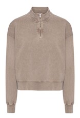 Colorful Standard - Women Quarter Zip Crew - Faded Khaki