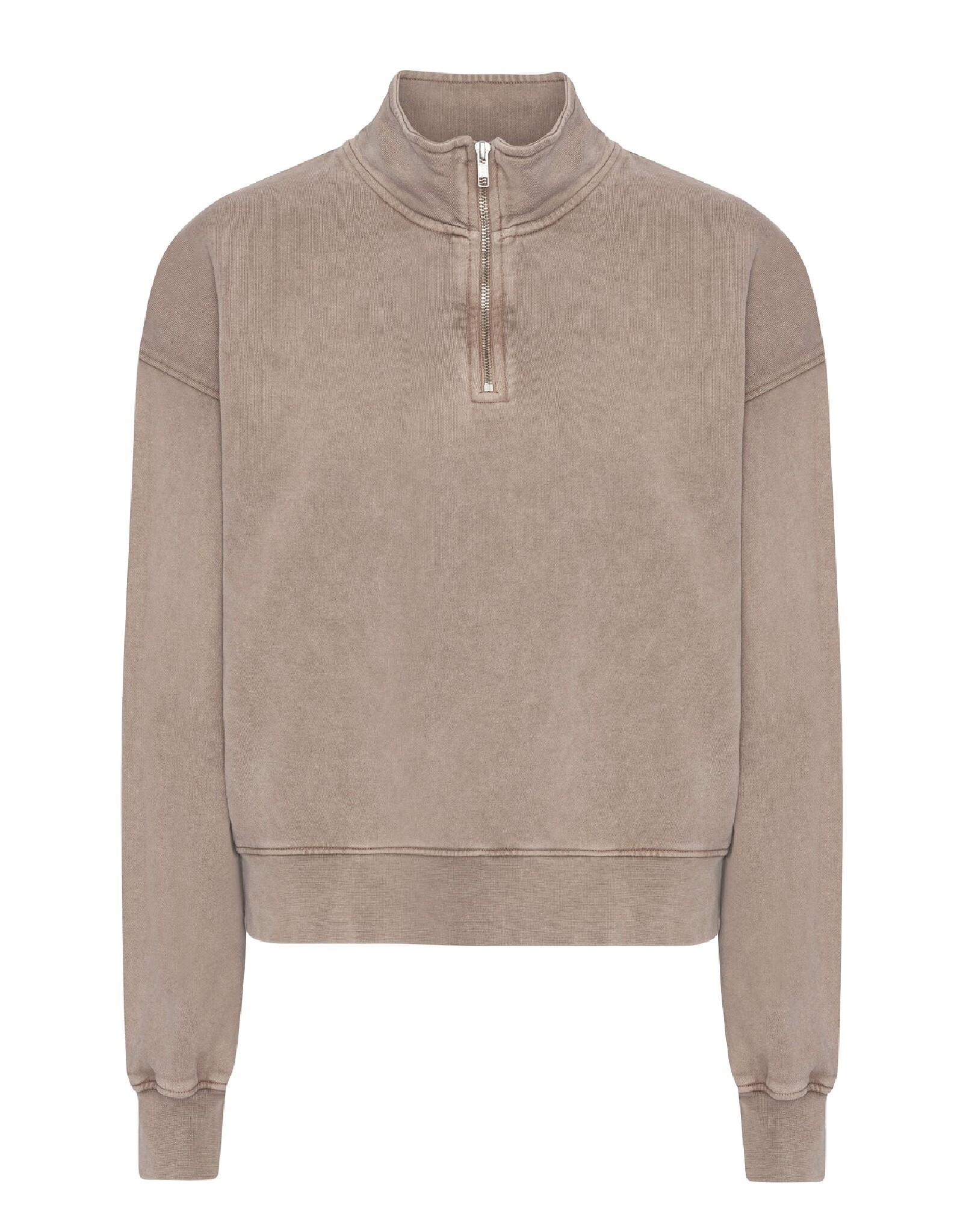 Colorful Standard - Women Quarter Zip Crew - Faded Khaki