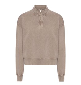 Colorful Standard - Women Quarter Zip Crew - Faded Khaki