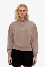 Colorful Standard - Women Quarter Zip Crew - Faded Khaki