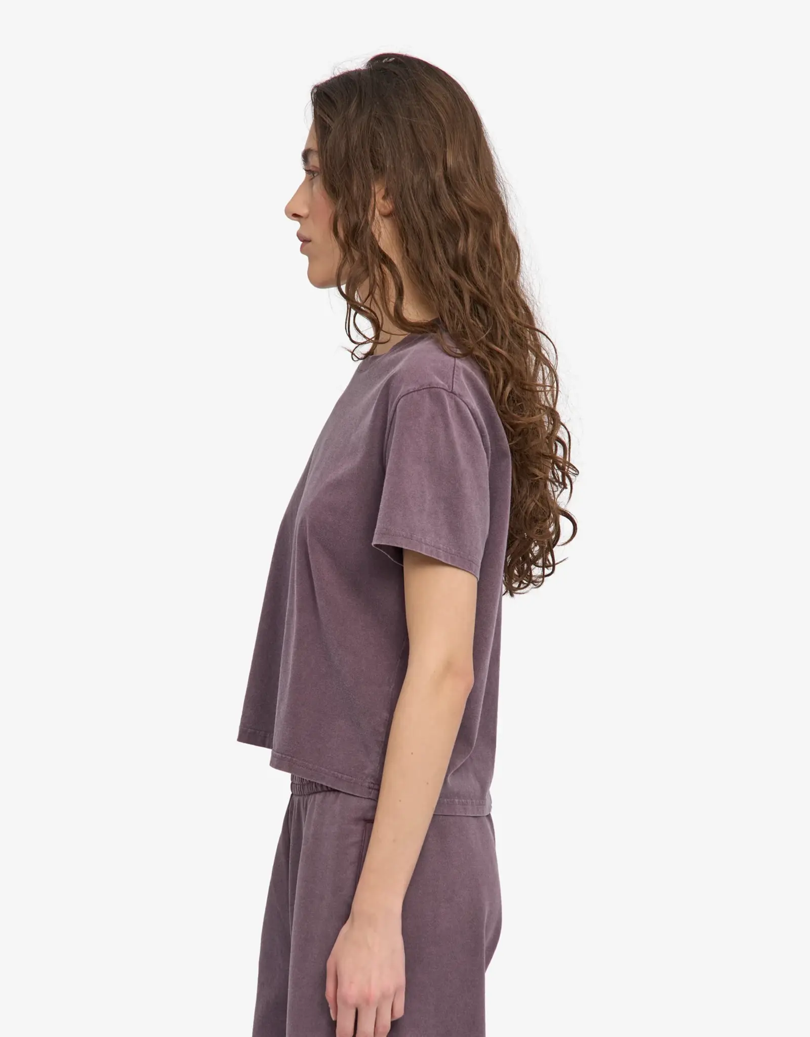 Colorful Standard - Boxy Crop Tee - Faded Grape
