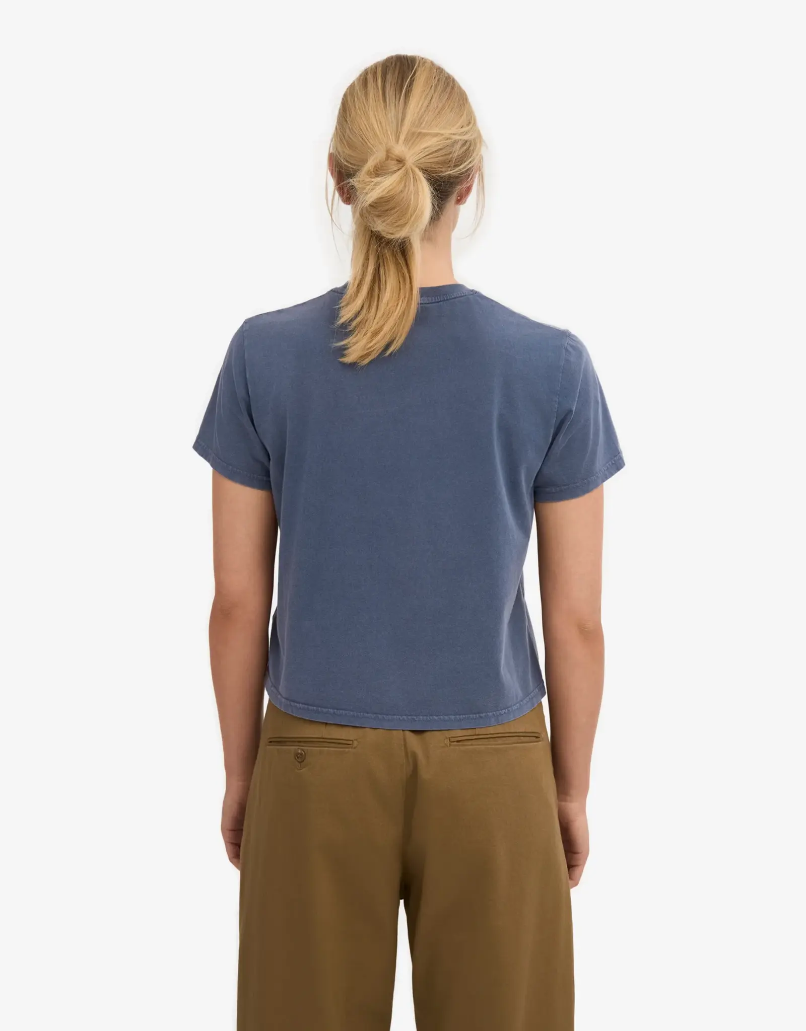 Colorful Standard - Boxy Crop Tee - Faded Indigo