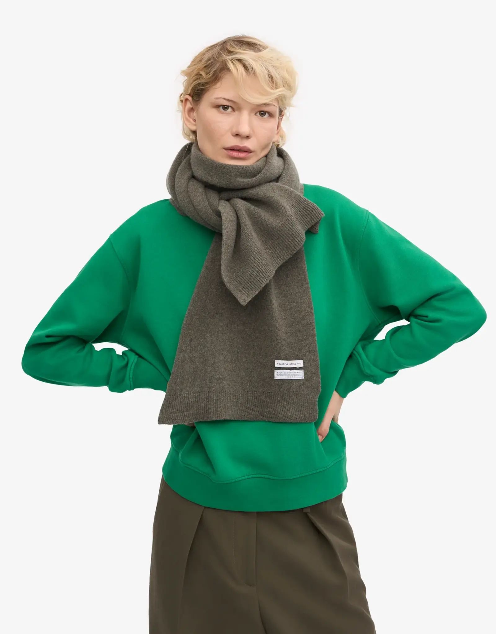Colorful Standard - Merino Wool Scarf - Dusty Olive