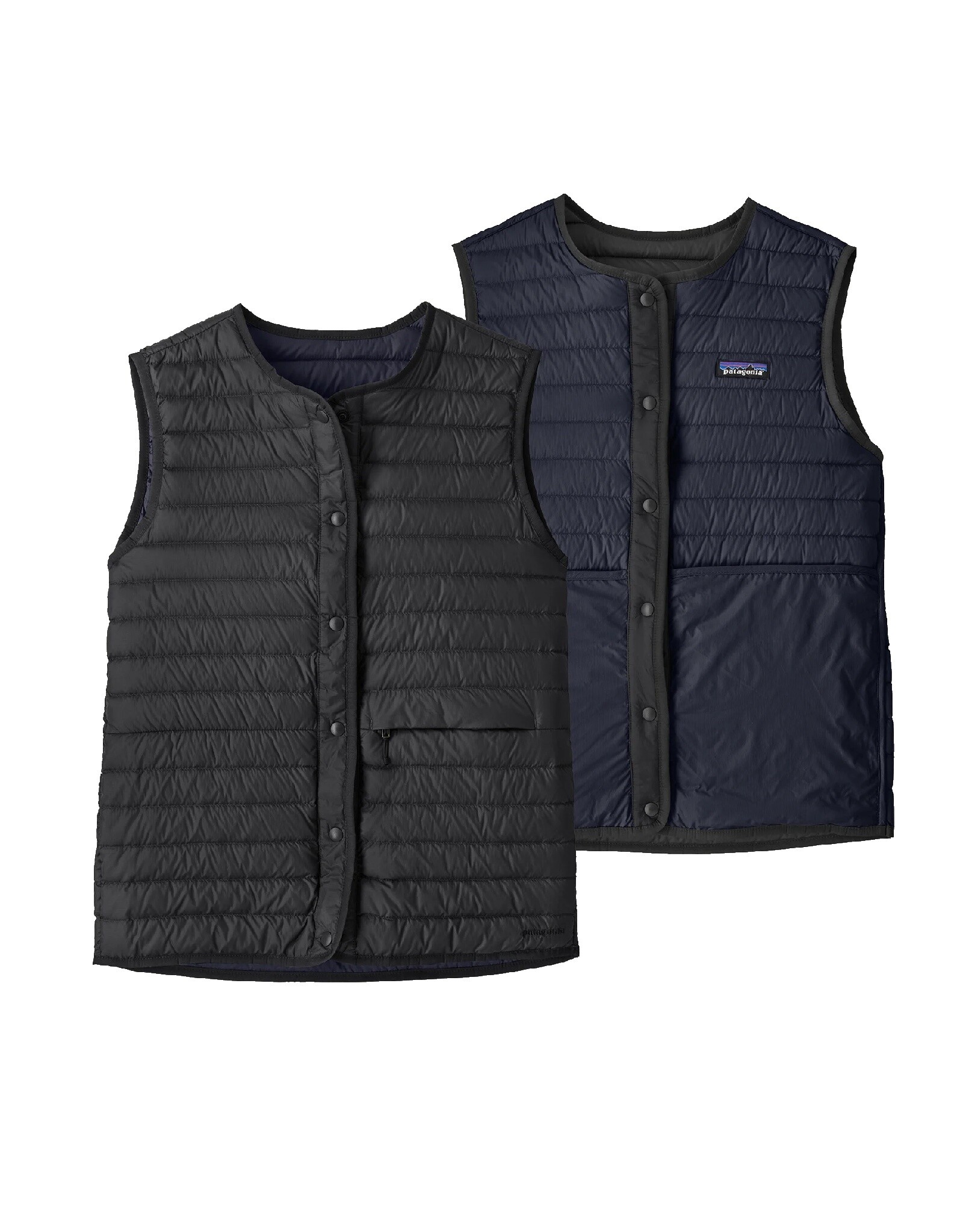 Patagonia - W's LW Rev Down Sweater Vest - Blk