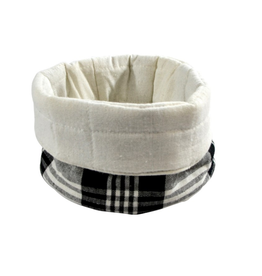 Panier à pain carreaux noirs et blancs