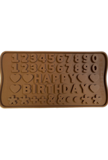 Moule en silicone à chocolats 'Happy Birthday'