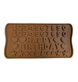 Moule en silicone à chocolats 'Happy Birthday'
