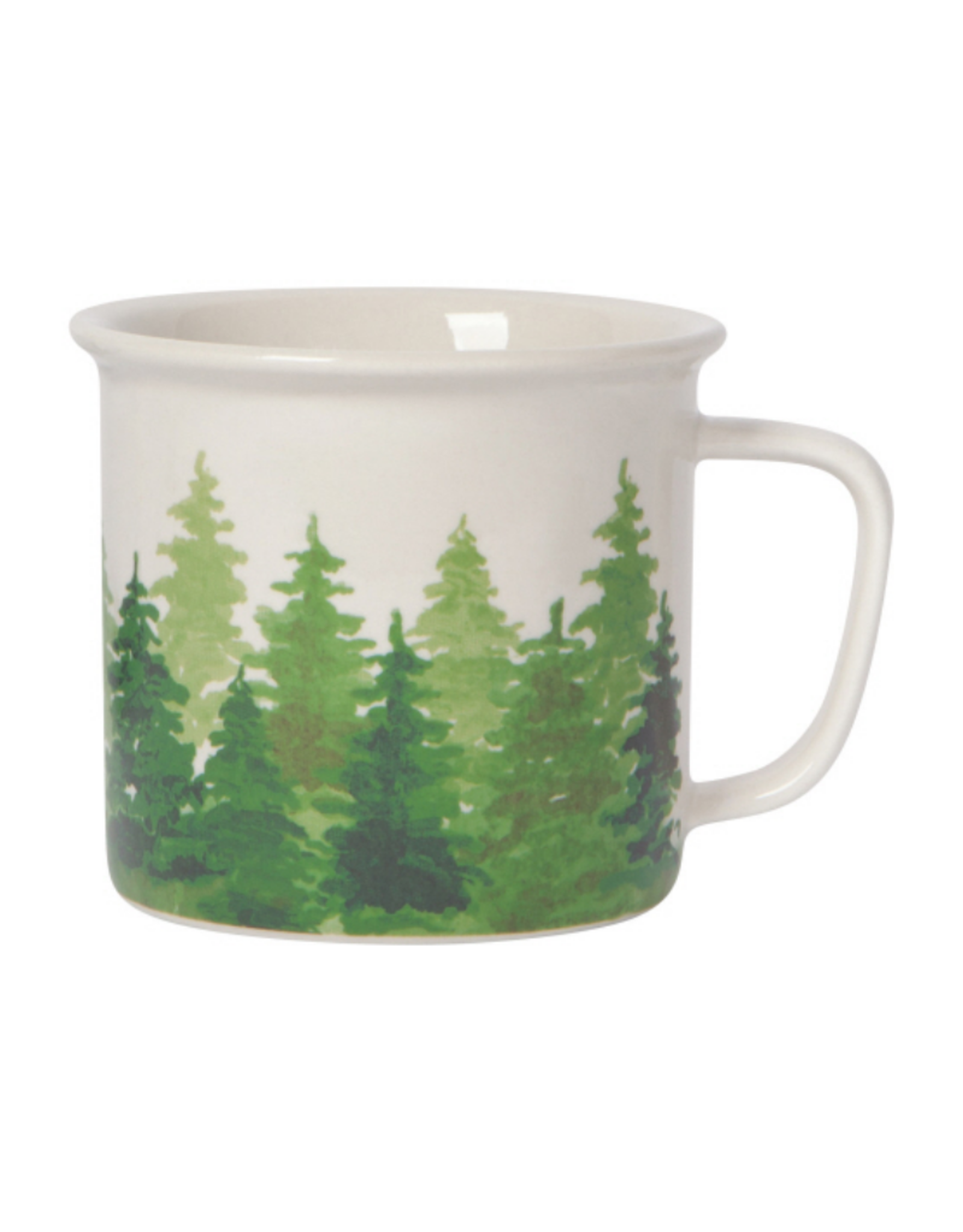 Now Designs Tasse en grès avec sapins